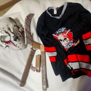 Boys Bloody face-off hockey costume size M